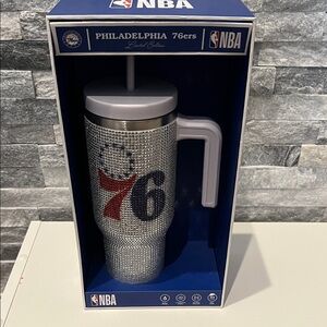 NBA Philadelphia 76ers Glitter Tumbler